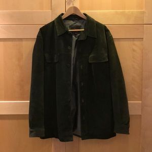 Vintage US Polo Assn green leather jacket
